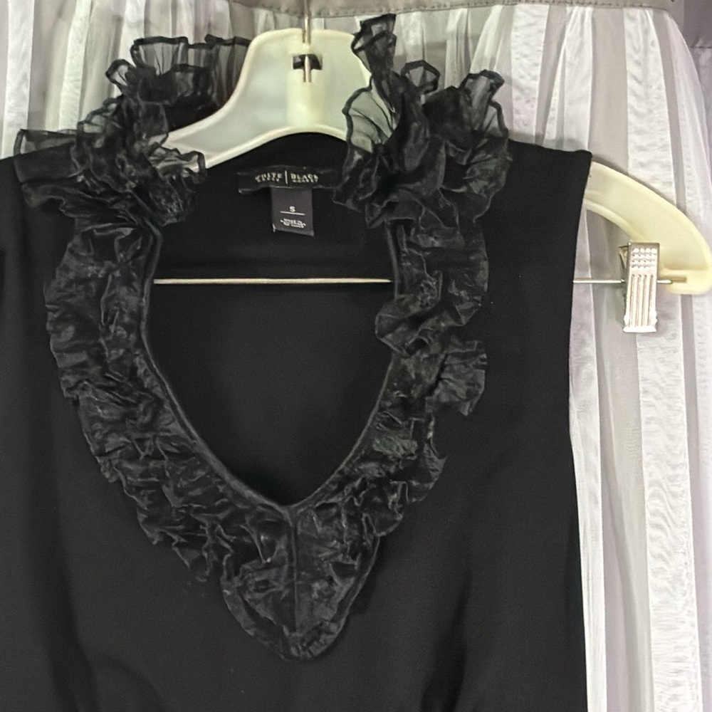 Sexy ruffled sheer collar top! - Picture 2 of 7